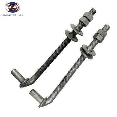 China Material Device L Steel L Anchor Bolt Building Construction Precast Concrete Accessories Anchor Bolt M16 M20 M27 for sale