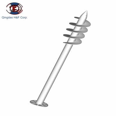 China Building Construction Spiral Steel Concrete Ground Screw Stacks Anchor Stakes for sale