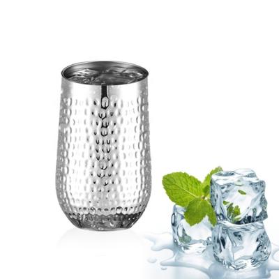 China Premium Sustainable Straw Thermos Cup Stemless Vacuum 12Oz Bpa Double Free Wall Insulated Travel Mug Stainless Steel Wine Tumbler With Lid for sale