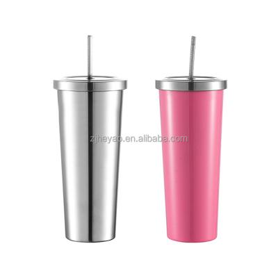 China Viable Amazon Promotion Large Capacity 750ml Without Straw Double Stainless Steel Vacuum Flask for sale