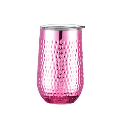 China Viable 12Oz Double Wall Sublimation Wine Tumbler Stainless Steel Insulated Wine Glass Spill Proof Vacuum Mugs With Logo For Cocktail for sale