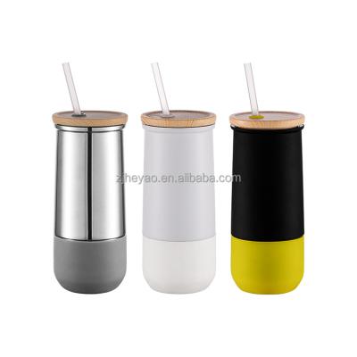 China Wholesale 550ml Viable Customized New Sale Gift Coffee Food Grade Stainless Steel Car Coffee Mug Tumblers Mugs With Lids And Straws for sale