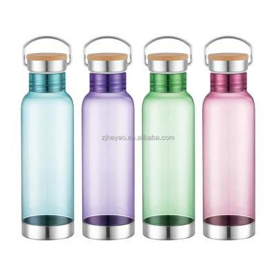 China Wholesale High Quality Viable 750ml Single Layer Clear Plastic Large Capacity Handle Water Cup With Lid for sale