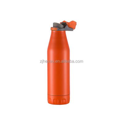 China Double Wall 2022 500ml Sustainable Straw Stainless Steel Metal Sport Promotional Custom Portable Water Bottle for sale