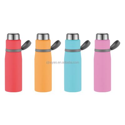 China Viable New Four-color Optional Straight Bottle Double-Layer Stainless Steel Portable Thermos Cup for sale