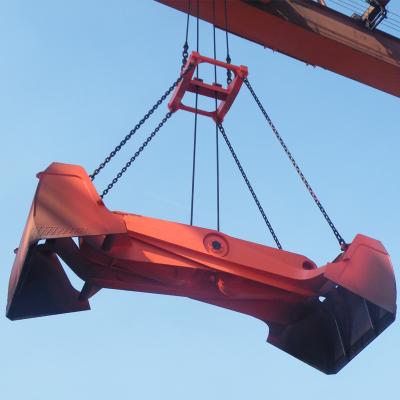 China Efficient Bulk Farms 16-63 Tons Cargo Loading And Unloading Drop 4 Ropes Steel Scissors Grab Crane To Grapple for sale