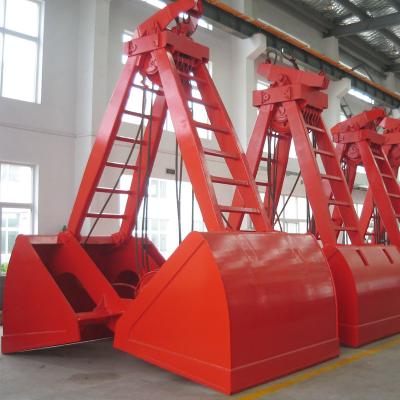 China Cultivate 20 Ton Coal Cement Chute Clamshell Crane High Quality Volume 4 Ropes Grab Bucket For Left Hand Use for sale