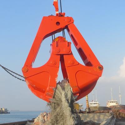 China Custom Underwater Mud Clamshell Grab Dredging Dredging Bucket For Single Two Four Rope Crane for sale