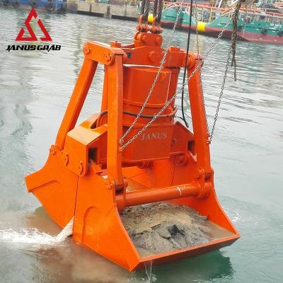 China Dredging 6-200 Ton Slurry Salvage Bucket High Efficiency Grab Handling Underwater Electric Hydraulic Dredging Bucket for sale