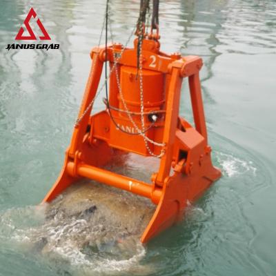 China Professional Janus Dredging Grab Customize 6-200 Ton Electric Motor Salvage Grab Dredging Bucket for sale