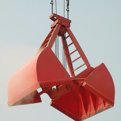 China Port Grain Store Yard Loading And Unloading Customize 25 T Four Rope Clamshell Grab Bucket Leakproof for sale