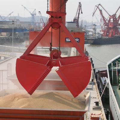 China Grain Janus Crane Customize Waterproof Four Rope Holding And Closing Grab Bucket For Port And Store Yard for sale