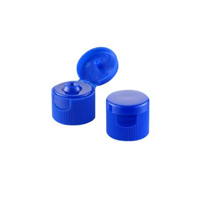 China Non-Refillable 24mm Ribbed Flip Top Cap Smooth For Cosmetic Bottle Flip Top cap24415 for sale