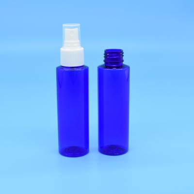 China 1oz.2oz.4oz.8oz Lotions PET Blue Cylinder Plastic Bottle For Wholesale for sale