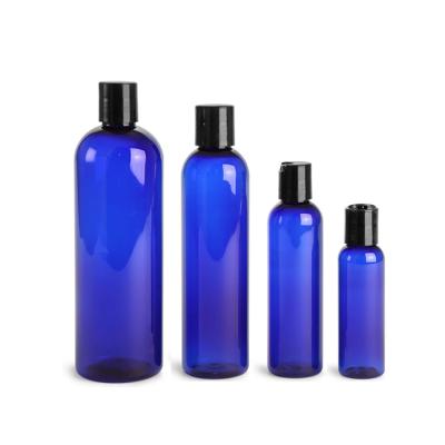 China Non Spill Blue Pet Bottle Sprayer Spray Bottle Bullet Bottle Plastic Boston Cylinder Bottle for sale