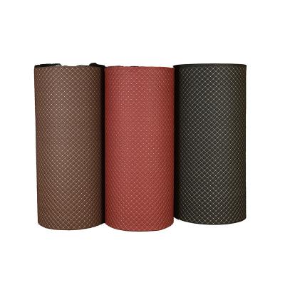 China Factory Price Waterproof / Durable Universal Customized PVC Floor Covering 5D Leather Mat Material In Roll Car for sale