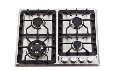 Chine Fraise-mère de gaz de 4 brûleurs/6 brûleurs construite en gaz Cooktop avec le panneau supérieur d'acier inoxydable à vendre