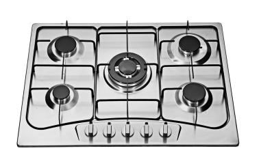 China Auto Igntion 90cm 5 Burner Gas Hob , Built In 5 Ring Stainless Steel Gas Burner for sale