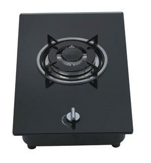 Cina 31cm 1 gas Cooktop, 1 fresa del bruciatore del gas del bruciatore con la cima di vetro per cucinare in vendita