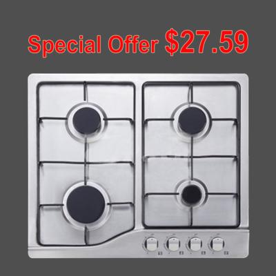 China Five Burner Prushed Stainless Steel Gas Hob , 4 Burner Gas Cooktop for sale