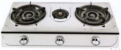 China Two Burner Table Top Portable Natural Gas Hob Iron With Enamel Pan Support for sale