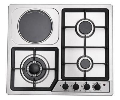 China 4 burner Stainless Steel built in Electric hob and gas stove,gas cooker ,kitchen equipment for sale