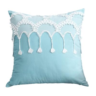 China Anti-static Best Selling Nordic Style Solid Color Series Tassel Cushion Home Decoration Luxury Pillow for sale