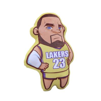 China 2021 Anti-static New Style Spoof NBA Star Plush Toy Special Shaped Decorative Sofa Pillow for sale