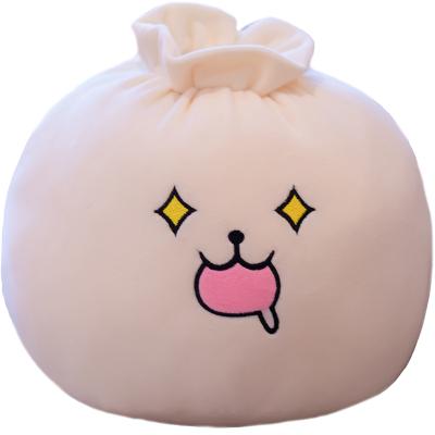 China Anti-static Cute Cute Expression Steamed Waist Roll Home Decoration Pillow Stuffed for sale