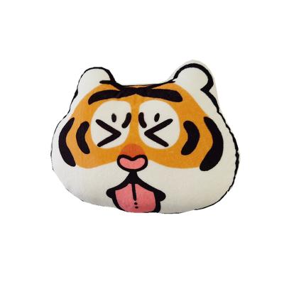 China Style Anti-static Cute Tiger Cartoon Plush Home Decoration Head Pillow for sale