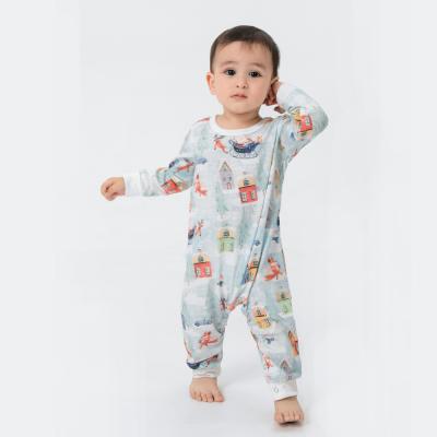 China Customized Matching One Piece Pajamas QUICK DRY Christmas Toddler Christmas Family Crew Unisex Baby Pajamas for sale