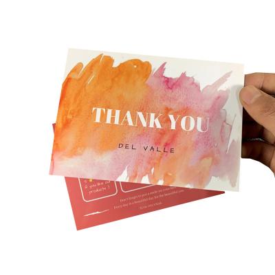 China Custom China Free Design Star Kpop Korean Double Sides Paper Advertising Thank You Card For Small Business for sale