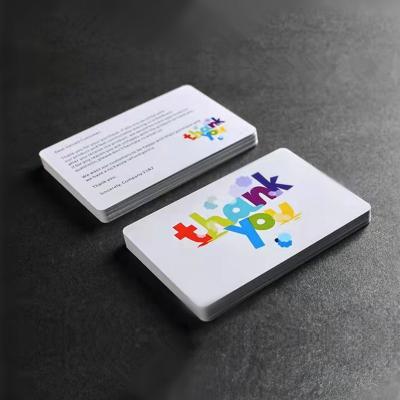 China Paper PVC or Free Sample Custom Design Double Sides Printing Plastic PVC Thank You Gift Card Name Card Membership Business Card for sale