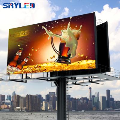 China SRY Outdoor High Way Advertising P10 Outdoor Led Billboard Price p10 RGB Led Display for sale