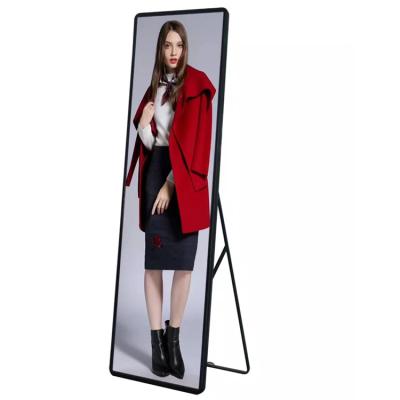 China Indoor Portable Indoor Floor Standing P2.5 Led Standee Poster Display for sale