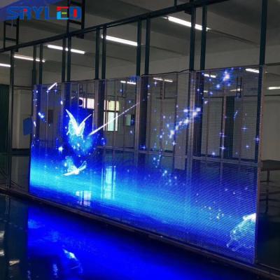 China Pantallas Video Led Indoor HD Advertising Video Wall Indoor Outdoor Transparent Glass Window P3.91 Led Display for sale