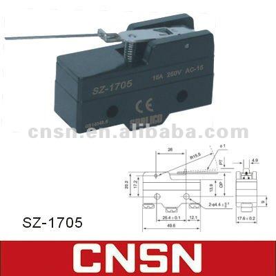 China RZ-15HW24-B3 SZ-1705 SZ-1705 Steel Wire Lever Micro Switch Instant Serve Key for sale