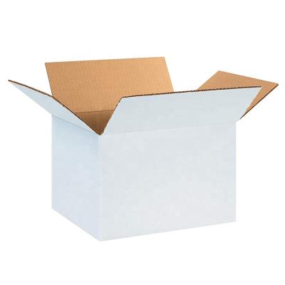 China Recycled Materials Wholesale 9x6x4 Inch White Shipping Boxes Custom Logo Eco Friendly Corrugated White Shipping Box for sale