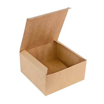 China Square Brown Recyclable Wholesale Gift Boxes 5 x 5 x 3.5 Inch Recycled Cardboard Paper Gift Boxes With Lids For Party Favors for sale