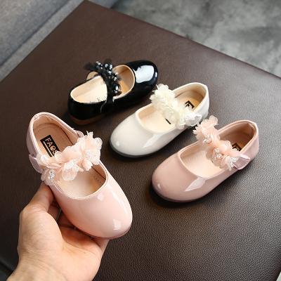 China Lovely Flat Princess Wedding Pink White Kids Elegant Shoes Toddler Birthday Black Sneaker Party Event Flower Babies Shoes for sale