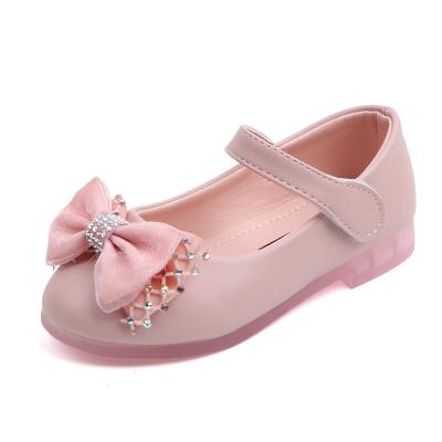 China Wholesale Fashion Trend Princess Children Kids Flower Baby Party Shoes Black Beige Pink Performance Shoes Stylish Toddler Birthday Shoes for sale