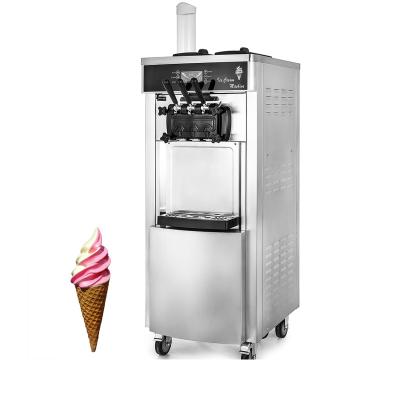 China Commercial 3 Flavors Good Quality Soft Ice Cream Maker Fruit Ice Cream Machine Commercial New for sale