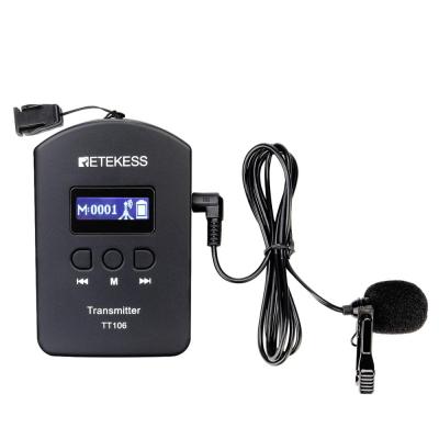 China Professional UHF 2.4GHz Ears Hanging Tour Guide Wireless Transmitter RETEKESS TT106 TT106 for sale