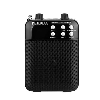 China Digital FM player with USB TF AUX card socket. in Microphone Voice Retekess TR619W 1500mAh Wireless Amplifier for sale