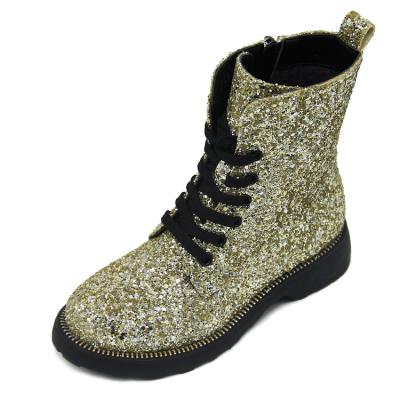 China Custom Glitter Flat Glitter Knee High Toddler Girl Kids Children Cowgirl Boots Shoes for sale