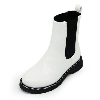 China 2022 New Fashion Autumn And Winter High Quality Girls White Short Ankle Boots Children Rubber Flat Boots for sale