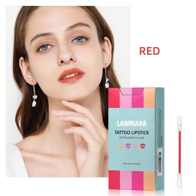 China New Waterproof Professional Lip Gloss Lipsticks Lipsticks Private Label Swab Red Lipstick Long Lasting Matte Liquid Lipstick Wholesale for sale