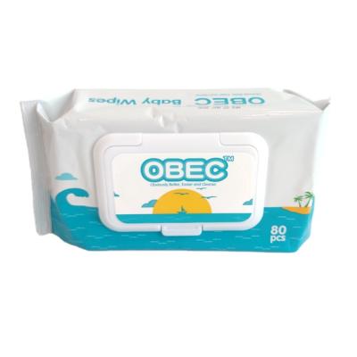 China Baby Wipes Skin Care OEM Manufacturer Biodegradable Bamboo Non-Woven Wet Wipes Baby Wipes for sale