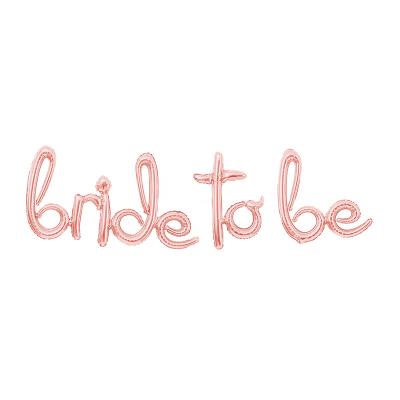 China PET+PE Bride To Be Script Letter Foil Balloons Baby Shower Decorations Wedding Decor Valentine's Day Helium Balloon Party Balloons for sale