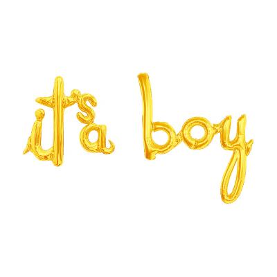 China PET+PE Nicro Baby Shower It's A Boy Girl Letter Foil Balloon Party Decoration Birthday Foil Balloons Alphabet Balloon for sale